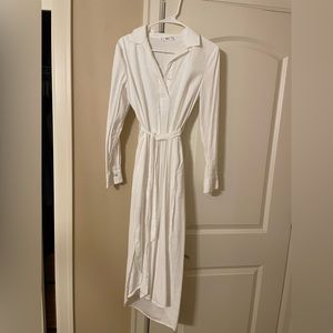 Mango white midi dress. Worn once. Size 6.